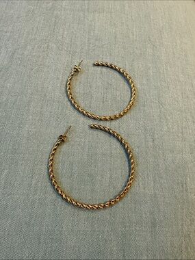 Gold-Tone Twisted Hoop Earrings - Women Jewelry
